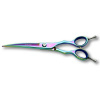 Geib Entree Blue Titan Curved Scissors - kvalitné zakrivené nožnice s jednostranným mikrorezom a titánovým povrchom - Veľkosť: 7