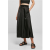 Ladies Satin Midi Skirt - black S