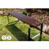 PROFIBA s.r.o. Parková lavička bez operadla 1900 mm, konštrukcia čierna RAL 9005