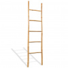 vidaXL Rebrík na uteráky s 5 priečkami, bambus, 150 cm - Hnedá - 62027-16902