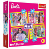 Trefl Puzzle 4v1 Šťastný svet Barbie
