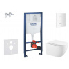Grohe Rapid SL Set predstenovej inštalácie, klozetu Gaia dosky softclose, tlačidlo Skate Cosmopolitan, alpská biela SANI11BA3102-GR