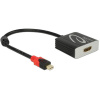 Delock DisplayPort / HDMI prepojovací kábel DisplayPort zásuvka, Zásuvka HDMI-A 0.2 m čierna 62735 4K UHD Kábel DisplayPort; 62735
