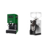 Gaggia New Classic EVO BC, green + Eureka Mignon Specialita, NX black