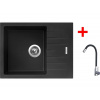 Sinks PERFECTO 650 Metalblack + Elasta nerez/čierná