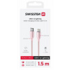 SWISSTEN DATOVÝ KABEL TEXTILE II USB-C / LIGHTNING 1,5 M RŮŽOVÝ 71529205