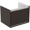 Ideal Standard Connect Air - Skrinka pod umývadlo CUBE 600 mm, 1 zásuvka, matná tmavá hnedá E0846VY