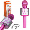 Karaoke mikrofónová hračka pre deti s reproduktorom ECHO Manta Bluetooth ružová (Karaoke mikrofónová hračka pre deti s reproduktorom ECHO Manta Bluetooth ružová)