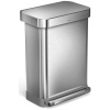 Simplehuman Pedálový koš 55 l, matná oceľ, FPP, dávkovač na vrecká