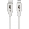 Goobay Lightning - USB-C, nabíjací a synchronizačný kábel, 1m, biely - MFi kábel pre Apple iPhone/iPad, biely