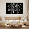 drevo zivota Drevený obraz z 3 dielov stromu JESEŇ Farebný vzor: Čierna, Veľkosť viacdielov: 120x80
