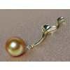 Zlatý prívesok 14K s perlou Južného Pacifiku AAA SSPP100B