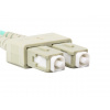 LANBERG optický patch cord MM SC/UPC-SC/UPC duplex 5m LSZH OM3 50/125 průměr 3mm, barva cyan