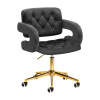 ACTIVESHOP Kreslo 4Rico QS-OF213G sametovo sivé