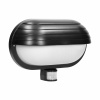 Orno MUSAM, záhradné svietidlo s pohybovým senzorom 180°, 1x60W, E27, IP44, s roletou, plast, čierna