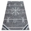 Dywany Łuszczów Koberec ANTIKA 118 tek, moderný aztécký, prateľný - sivá 160x220 cm