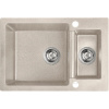 Laveo Celia, 1,5-komorový granitový drez 650x440x195 mm, béžová, LAV-SBC_430T