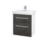 Dreja Umývadlová skrinka GO SZZ2 55 - N01 Biela lesk / Úchytka T01 / D16 Tmavý betón