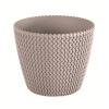 kvetináč 18,7cm SPLOFY DSP190-7529U mocca plastový PROSPERPLAST