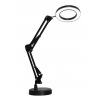 Platinet stolná LED lampa Magnify 10W stmievateľná s lupou, čierna