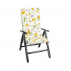 Bellatex Sedák na zahradní židli 47x115 cm Levandule fialová, žlutá