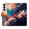 Flip pouzdro iSaprio - Samsung Galaxy S25 FE - Spring Flowers s kapsičkami na karty (Flipové knížkové pouzdro, obal, kryt iSaprio s přihrádkami na karty a motivem)