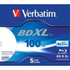 VERBATIM BD-R XL 100GB, 4x, printable, jewel case 5 ks / 43789