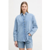 Calvin Klein Jeans košeľa dámska rifľová LV047F784G modrá S