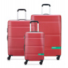 United Colors of Benetton Cestovné kufre set 3ks Benetton NOW by Delsey S, M, L 192 L červená