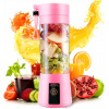 Prenosný mixér na ovocie na smoothie 380 ml ružový