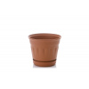 Hrniec Uniplastex Primavera UDP17, O 17 cm, hnedý