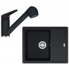 FRANKE SETG55O fragranitový drez 620x500 mm BFG 611-62 onyx+batéria so sprchou FC 9547.071 FRA 114.0323.817