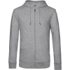 B&C | Inspire Zipped Hood, Pánska mikina s kapucňou, sivá heather, S