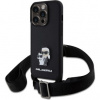 Karl Lagerfeld Saffiano Crossbody Metal Karl and Choupette iPhone 15 Pro čierne
