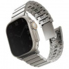 Remienok Uniq Strova Mag článkový oceľový na Apple Watch 49/45/44/42mm, Titanium Silver UNIQ-49MM-STRVMSIL