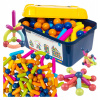 Magnetické kocky click4toys sada 138 kusov, plastové, pre deti 3+