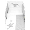 Mantinel s povlečením Baby Stars - šedý, vel. 135x100 cm (72035902)