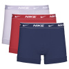 Pánske boxerky Nike Everyday Cotton Stretch Trunk 3P - team red/wolf grey/obsidian - Viacfarebný (S)