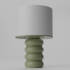 Lampa Santi – Stolná Lampa s Diamantovým Dizajnom Farba: Oliva, Závit pre žiarovku: E27