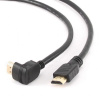 GEMBIRD kabel HDMI-HDMI 1,8m, 1.4, M/M stíněný, zlacené kontakty, 90° lomený, černý CC-HDMI490-6 Gembird