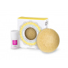 The Sponge Company Konjaková hubka Mandala so žltým ílom a hydrofilným olejčekom