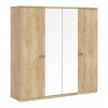Štvordverová šatníková skriňa so zrkadlom Cody - dub