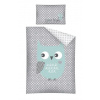 Detexpol obliečky Sova tyrkys 100 x 135 , 40 x 60 cm