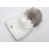Dámska čiapka s kožušinkou maslová (Dámska zimná čiapka- maslová)