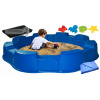 Pieskovisko - VEĽKÉ PLASTOVÉ PIESKOVKO + DNO + TARPAU + HRAČKY (Veľký plastový pieskovisko +dno +plachta +úspora)