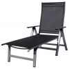 ROJAPLAST Polohovateľné záhradné lehátko LONDON, antracit+čierne