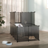 vidaXL Klietka pre malé zvieratá čierna 142x74x93 cm PP a oceľ 340573