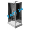 Aqualine GRANVIK sprchový box 800x1200x2180mm komponent 2/4 fixné a posuvné sklo číre 18-120-09-50-00