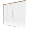 Mexen Rox, 2-krídlová posuvná vaňová zástena 180 x 150 cm, 8mm číre sklo, medený matný profil, 8C9-180-002-65-00
