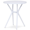 Autronic, Záhradný stôl, okrúhly 65cm, plast, biela, DT-X7007 WT